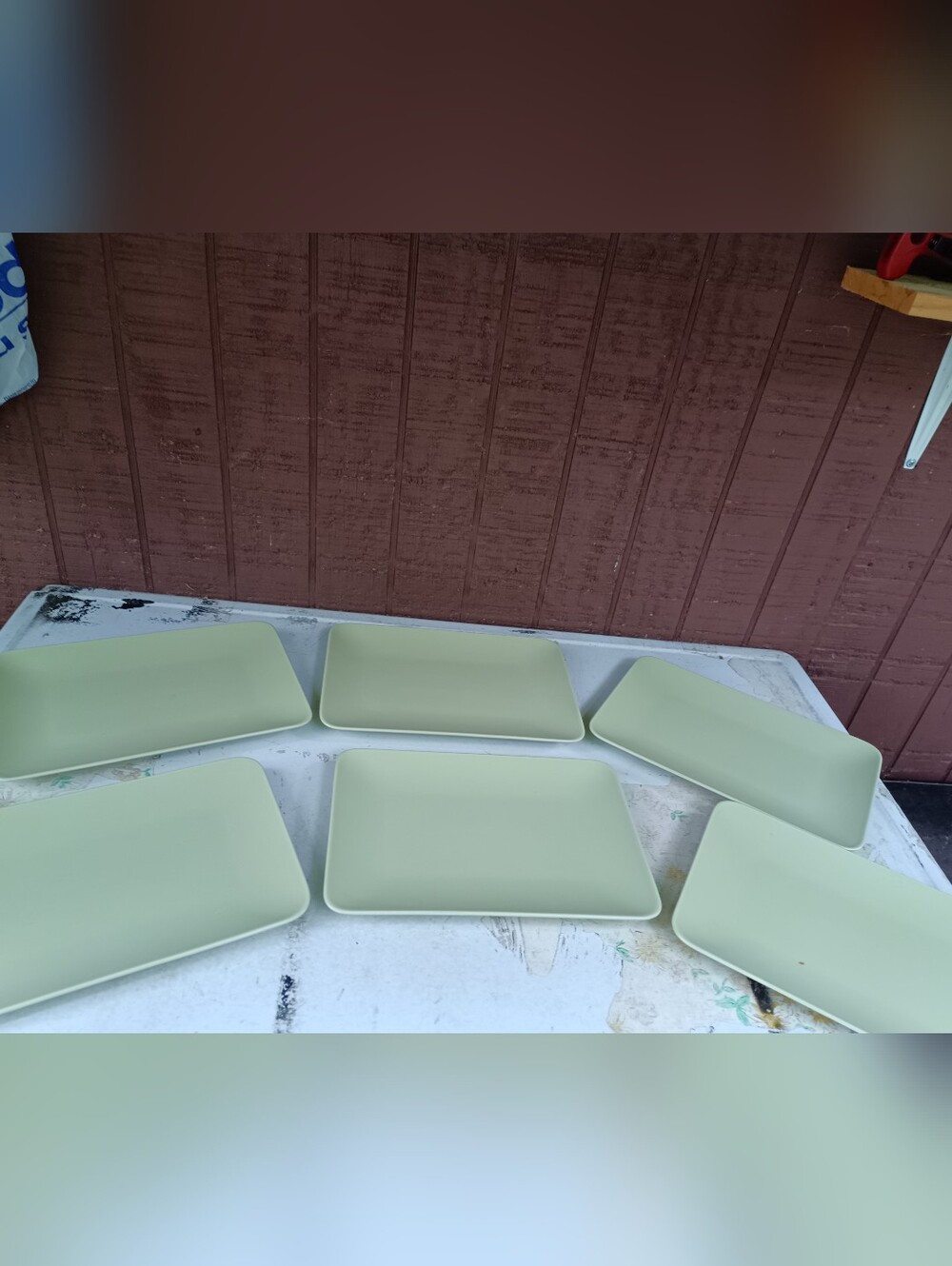 IKEA DINERA rectangle Plates Green